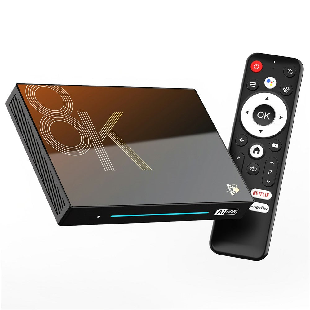H96 MAX M9S Android 14.0 TV Box 4GB RAM + 32GB ROM 8K Ultra HD Streaming Device 1000M LAN WiFi 6 BT5.4