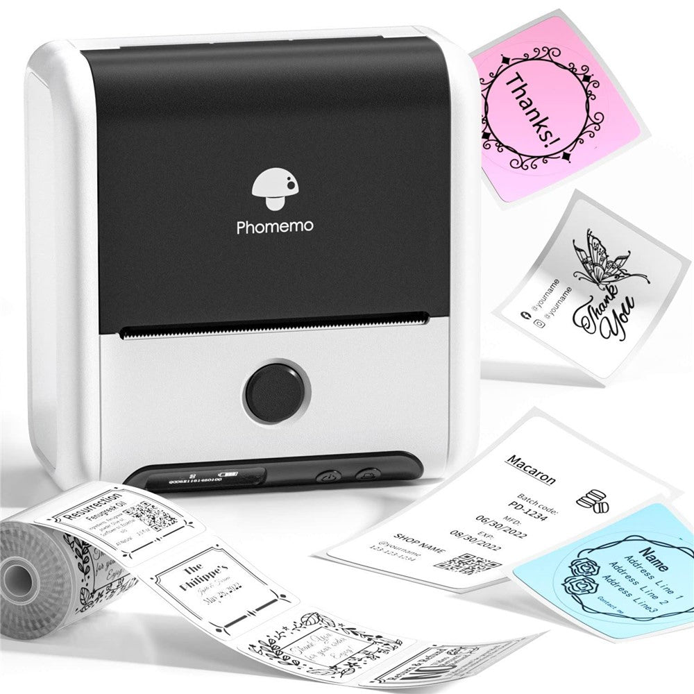 PHOMEMO M200 Mini Thermal Label Maker 203DPI Bluetooth-compatible Barcode Labeler