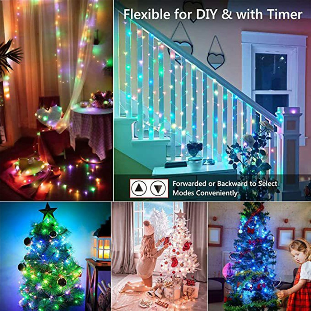 LPX041 Smart LED String Lights 15M 150 LEDs WiFi / BT APP Control RGBIC Christmas Decoration Lighting