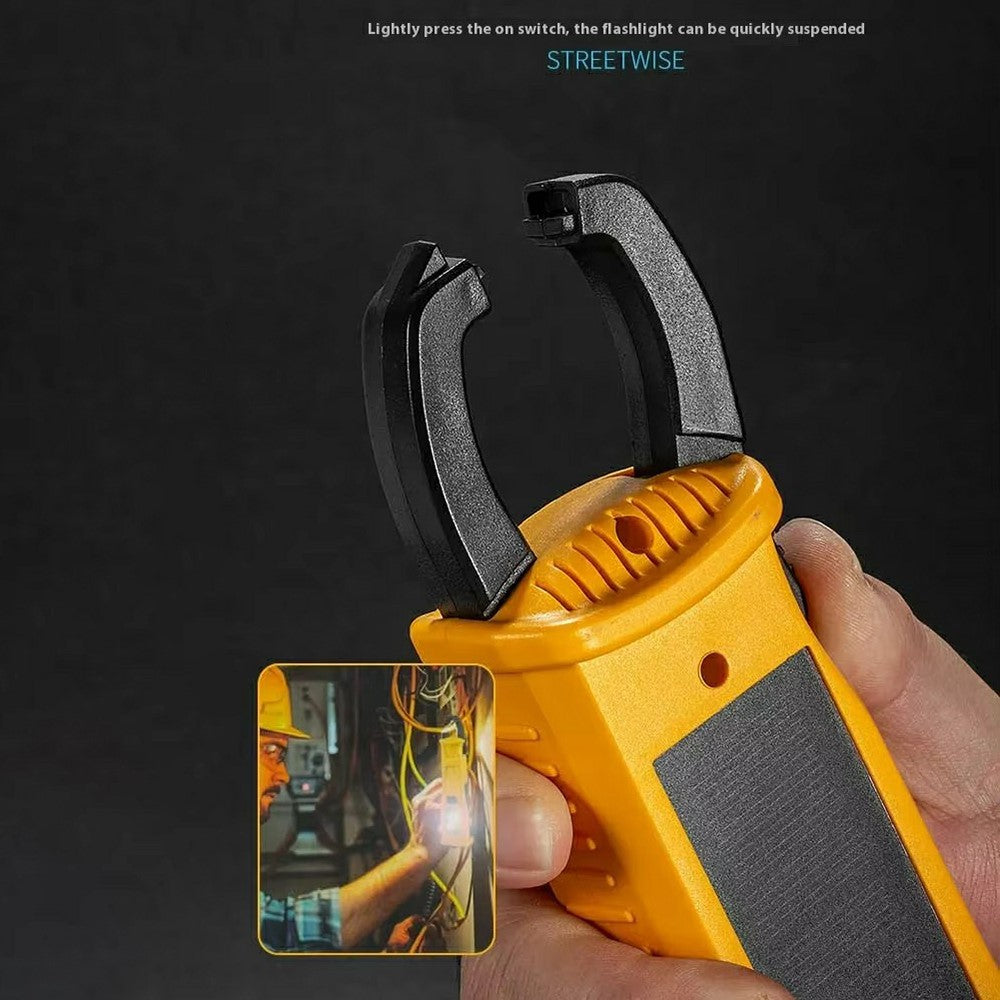 W5216 Clip Hook Multi-Function Work Light Car Emergency Flashlight with Strong Magnet / Window Breaker / Safety Hammer
