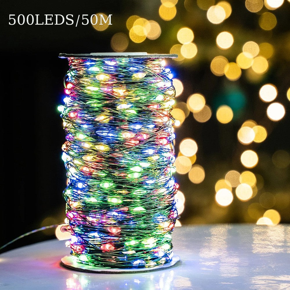 50m 500 Leds 8 Modes IP44 Waterproof Copper Wire String Light Outdoor Decoration