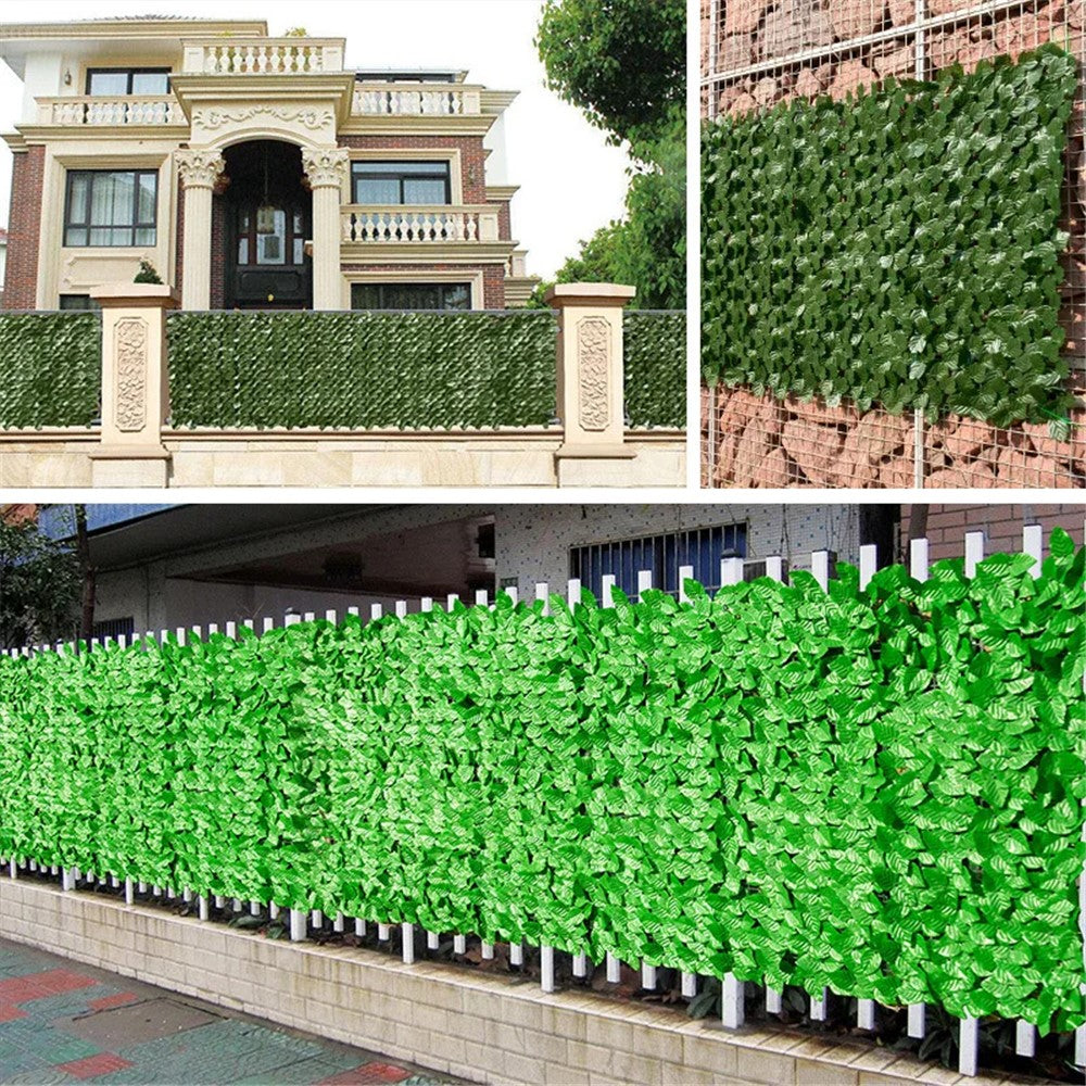 Artificial Leaf Privacy Fence 0.5m x 0.5m Faux Leaf Hedge Fence Wall Screen for Garden Balcony Decoration