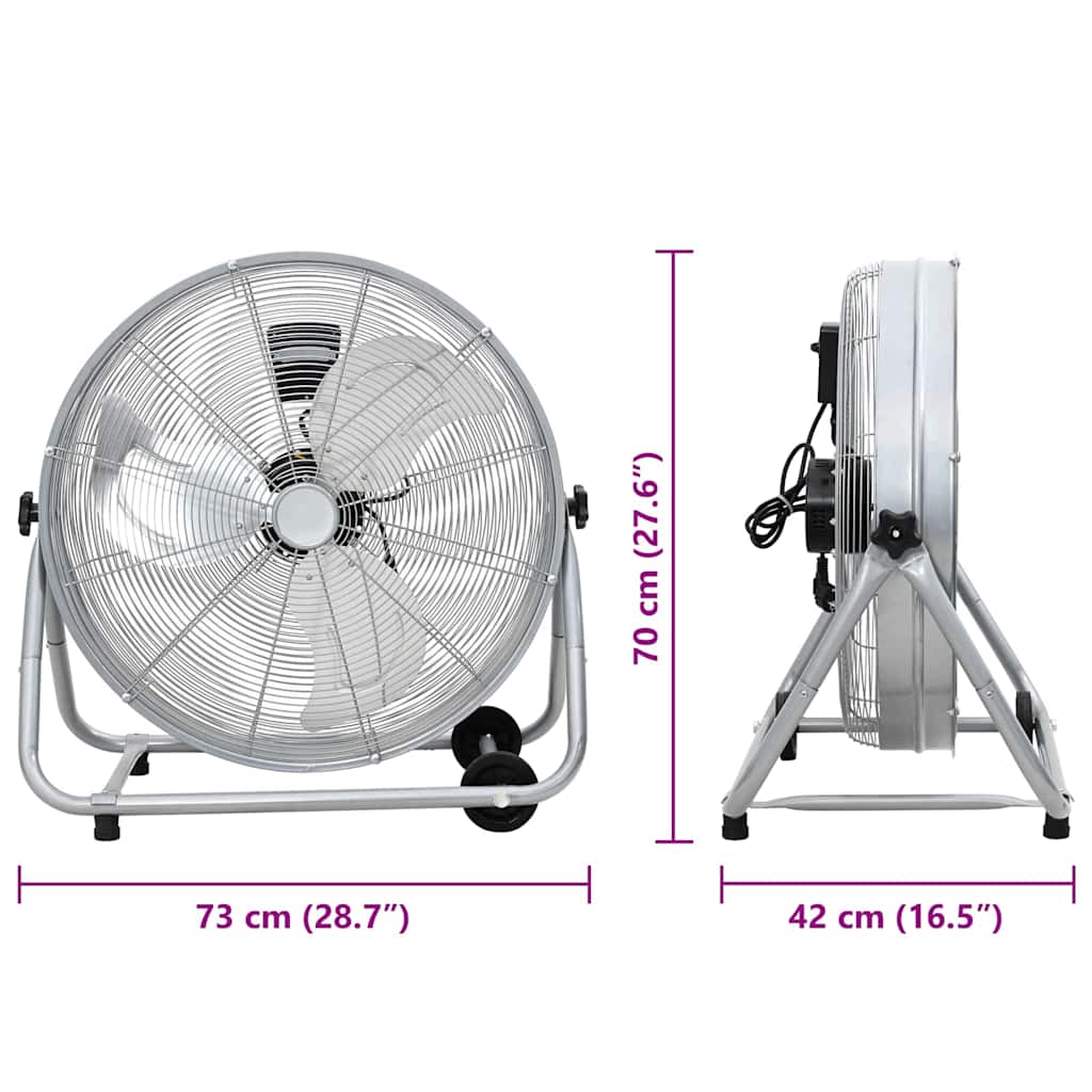 Trommelventilator Mit Rad 73 X 42 X 70 Cm Aluminium