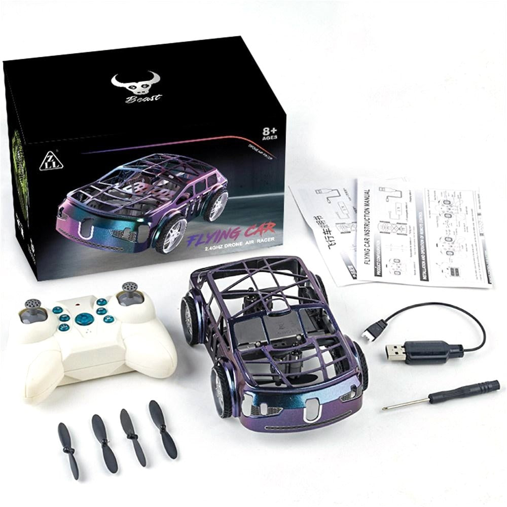 ZLL SG900pro Land and Air Dual Mode Drone RC Car Intelligent Hover LED Lights RC Vehicle Toy, 3 Batteries