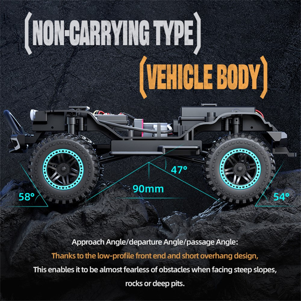 ZLL SG206PRO Brushed Motor RC Rock Crawler 1 / 20 Scale 4WD Off Road Vehicle with LED Light High Speed Car Toy, Dual Battery
