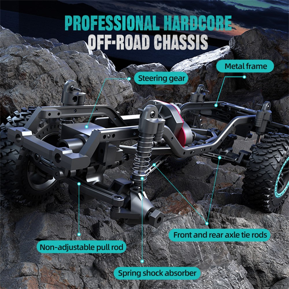 ZLL SG206PRO Brushed Motor RC Rock Crawler 1 / 20 Scale 4WD Off Road Vehicle with LED Light High Speed Car Toy, Dual Battery