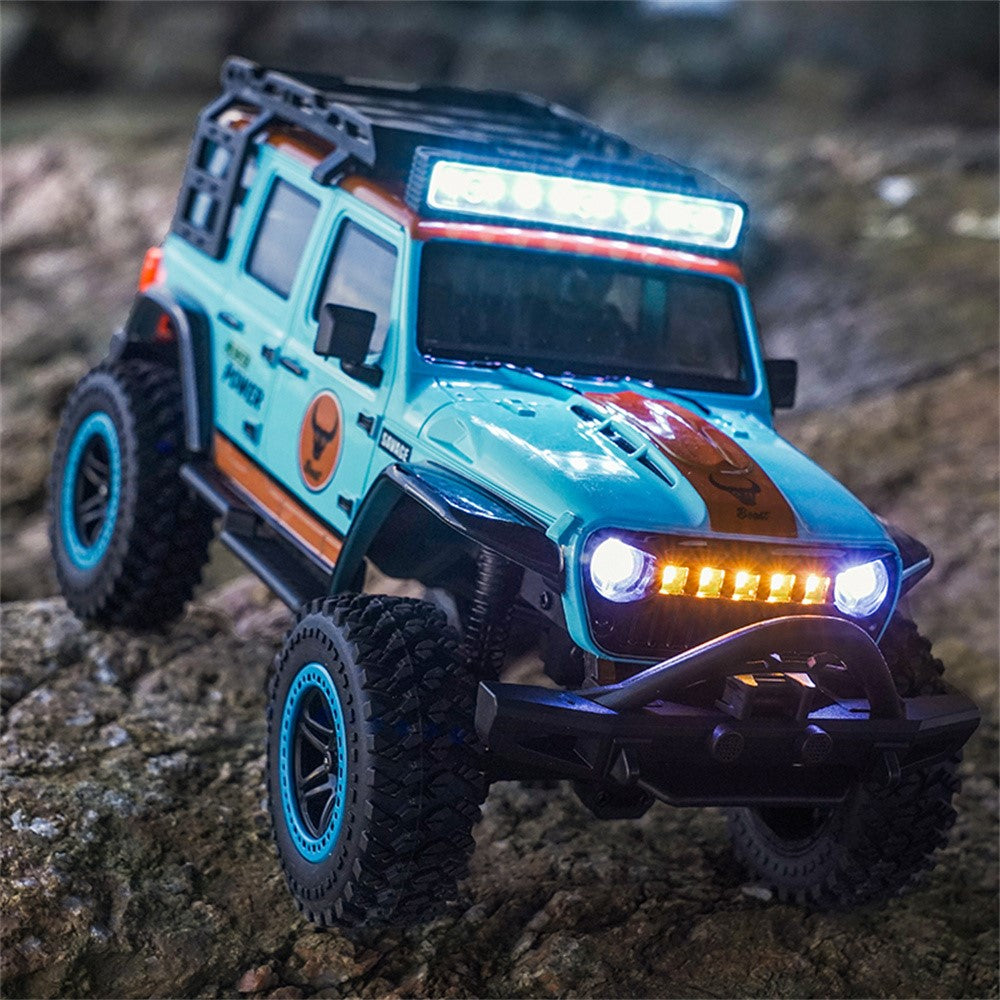 ZLL SG206PRO Brushed Motor RC Rock Crawler 1 / 20 Scale 4WD Off Road Vehicle with LED Light High Speed Car Toy, 3 Batteries