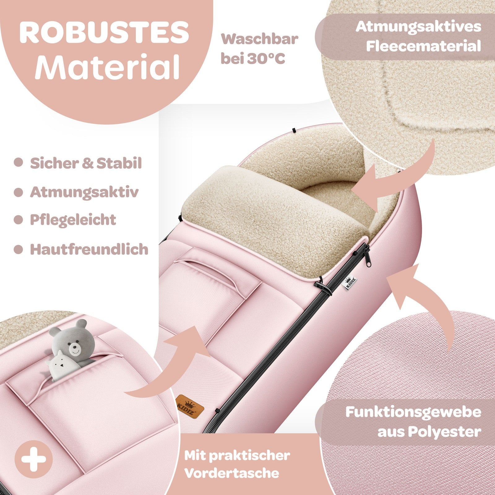 KIDIZ® Babyfußsack Baby Winterfußsack Kinderwagenfuß