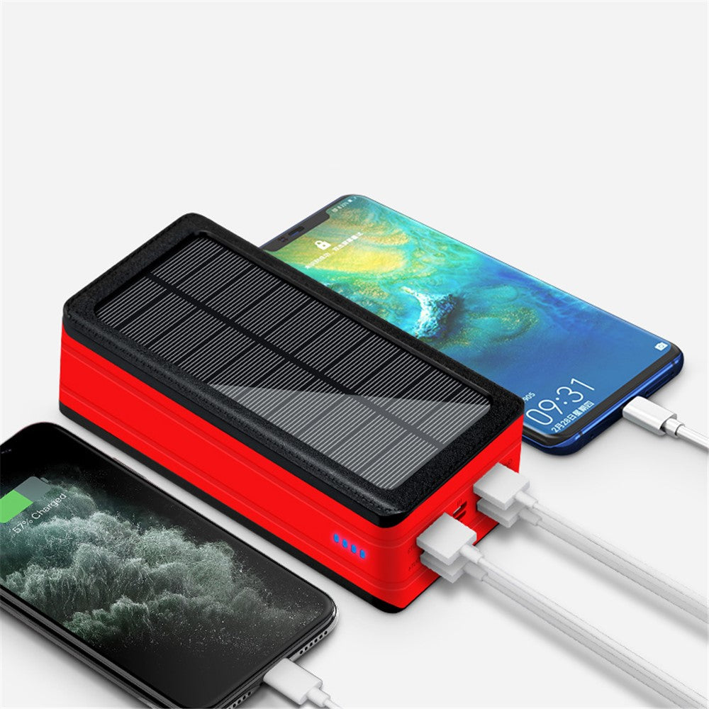 PSOOO PS-900 50000mAh Power Bank External Battery Pack with 32-LED Camping Light [4 Output and 2 Input]