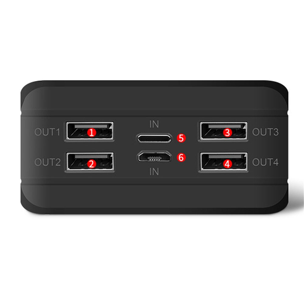 PSOOO PS-900 50000mAh Power Bank External Battery Pack with 32-LED Camping Light [4 Output and 2 Input]
