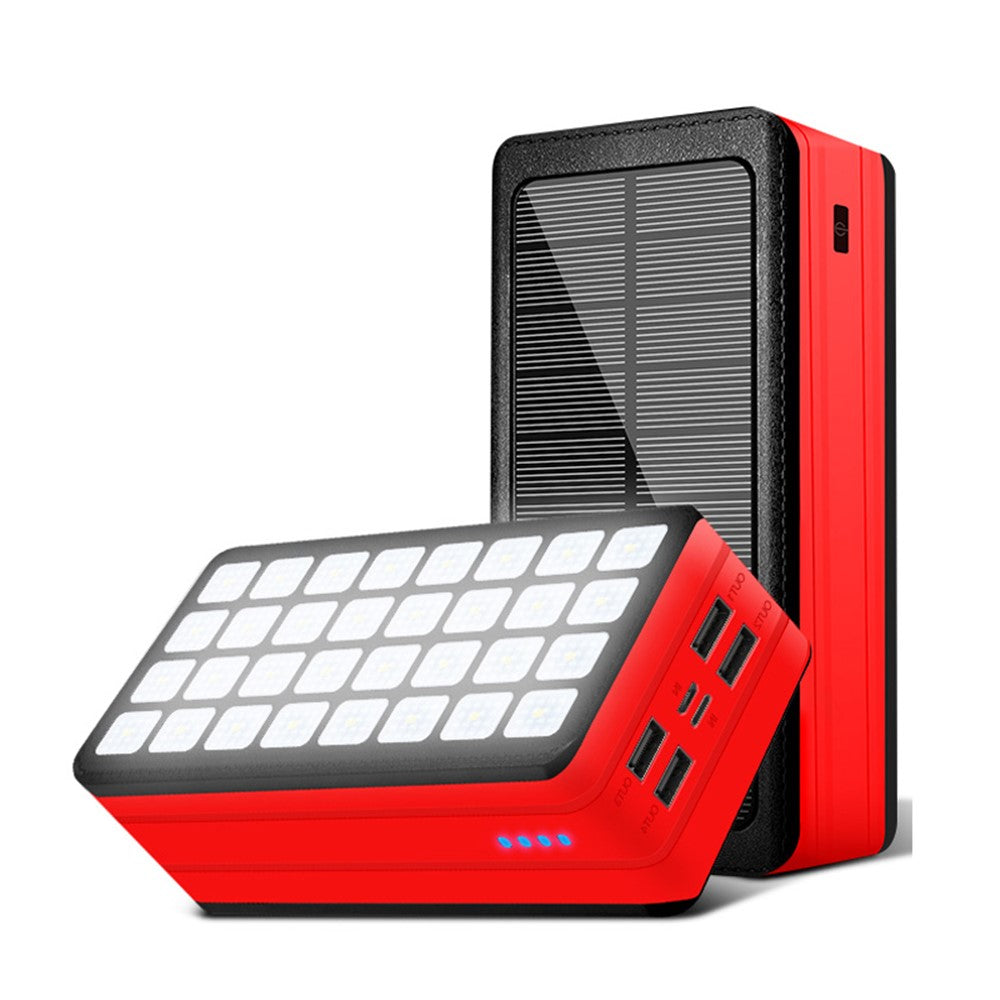 PSOOO PS-900 50000mAh Power Bank External Battery Pack with 32-LED Camping Light [4 Output and 2 Input]