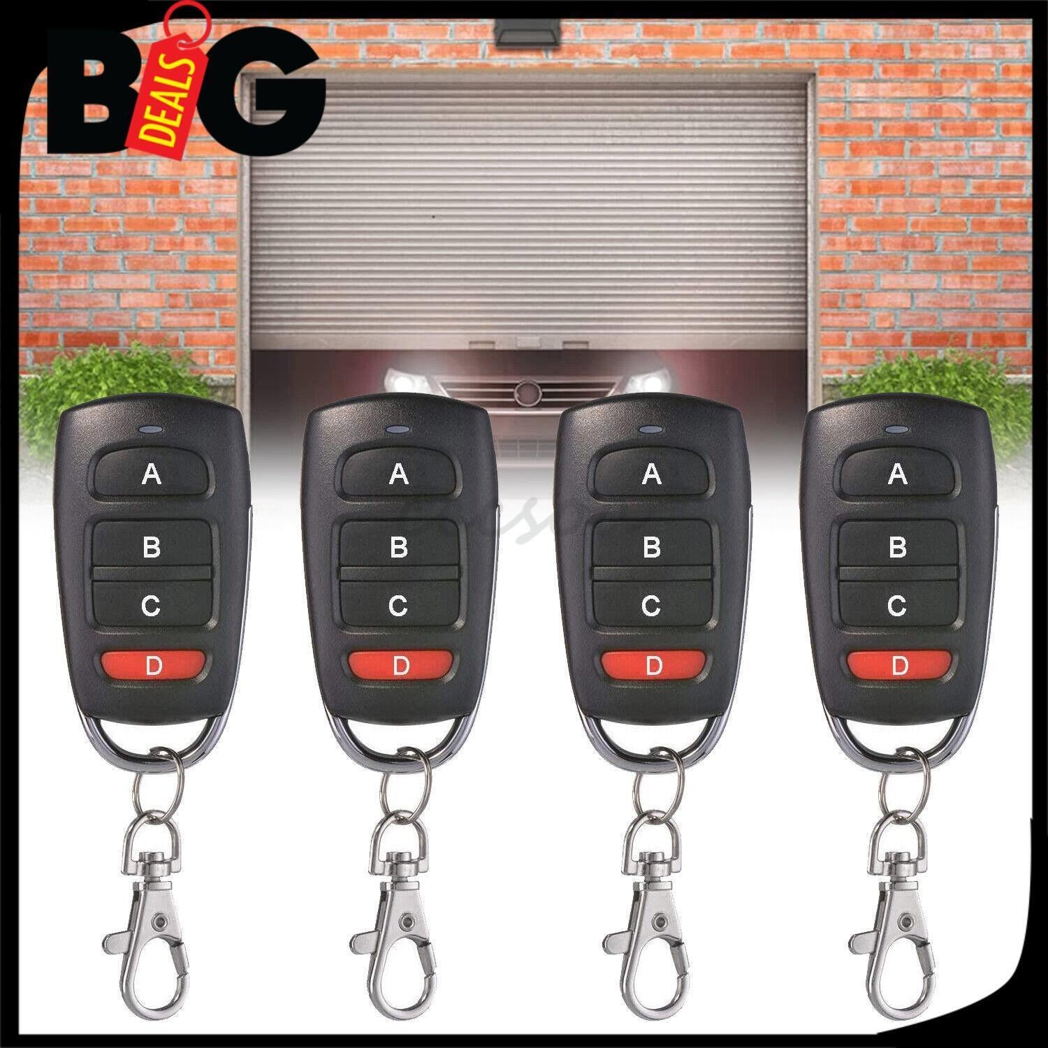 2/4X 433Mhz Universal Garagentor Fernbedienung Komplett-Set Handsender Garagento
