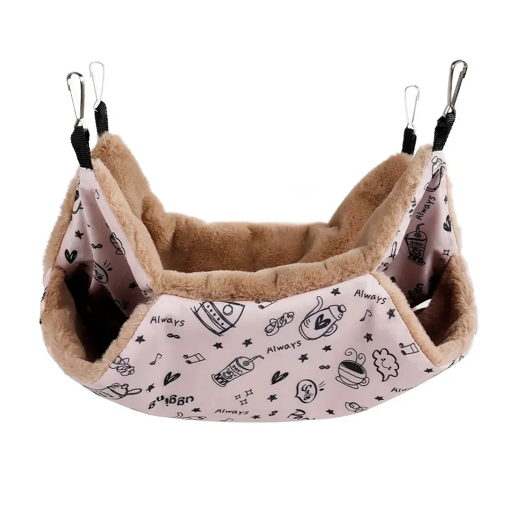 Winter Warm Hamster Hammock Guinea Pig Hanging Beds House for Small Animal Cage Rat Squirrel Chinchillas Nests Pets Supplies