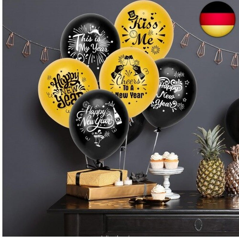 HOWAF Silvester Deko 2023 Dekoration Ballons Set, Neujahr Silvesterdeko,
