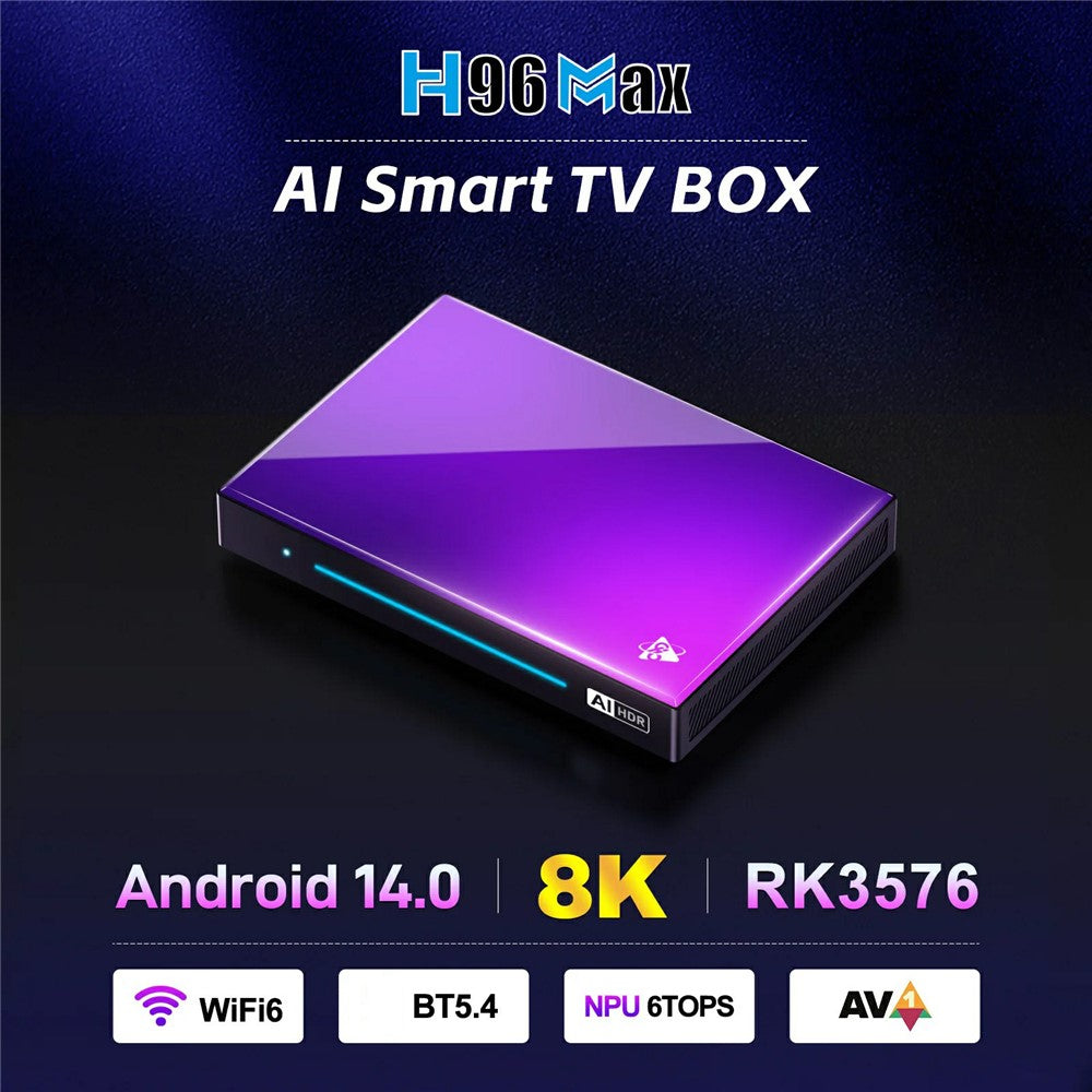 H96 Max M9 Set Top Box Android 14.0 8GB RAM 128GB ROM WiFi6 1000M LAN BT5.4 TV Box
