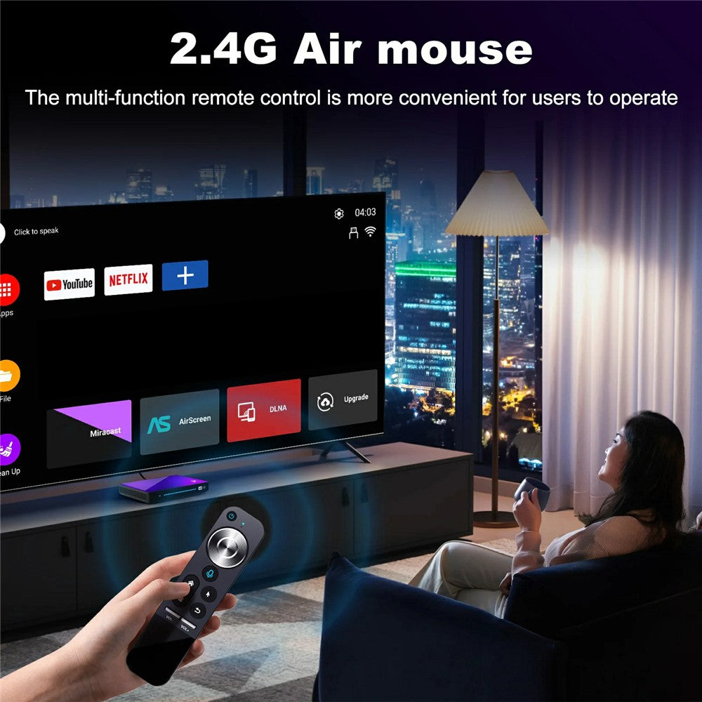 H96 Max M9 Set Top Box Android 14.0 8GB RAM 128GB ROM WiFi6 1000M LAN BT5.4 TV Box