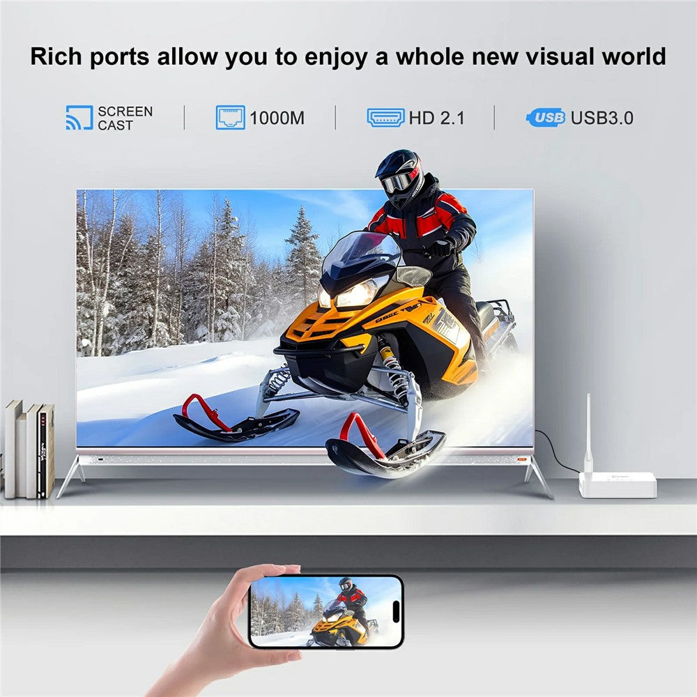 H96 Max M12 8K Ultra HD Android TV Box 4GB RAM 32GB ROM WiFi6 BT5.4 Media Player