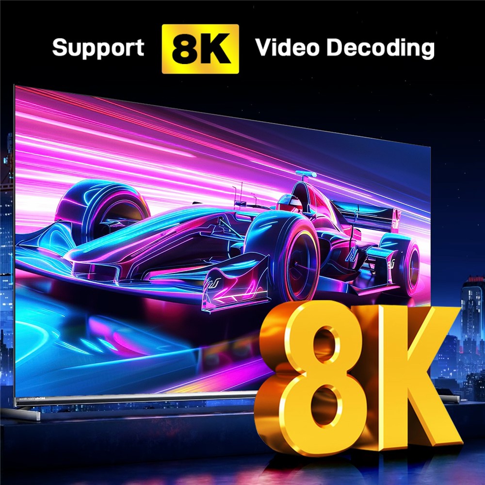 H96 MAX M9S Android 14.0 TV Box 4GB RAM + 32GB ROM 8K Ultra HD Streaming Device 1000M LAN WiFi 6 BT5.4