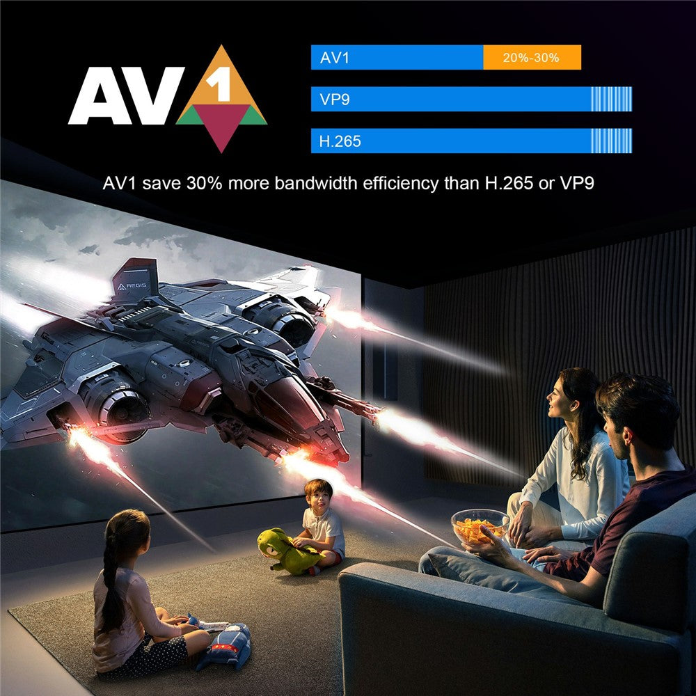 H96 MAX M9S Android 14.0 TV Box 4GB RAM + 32GB ROM 8K Ultra HD Streaming Device 1000M LAN WiFi 6 BT5.4
