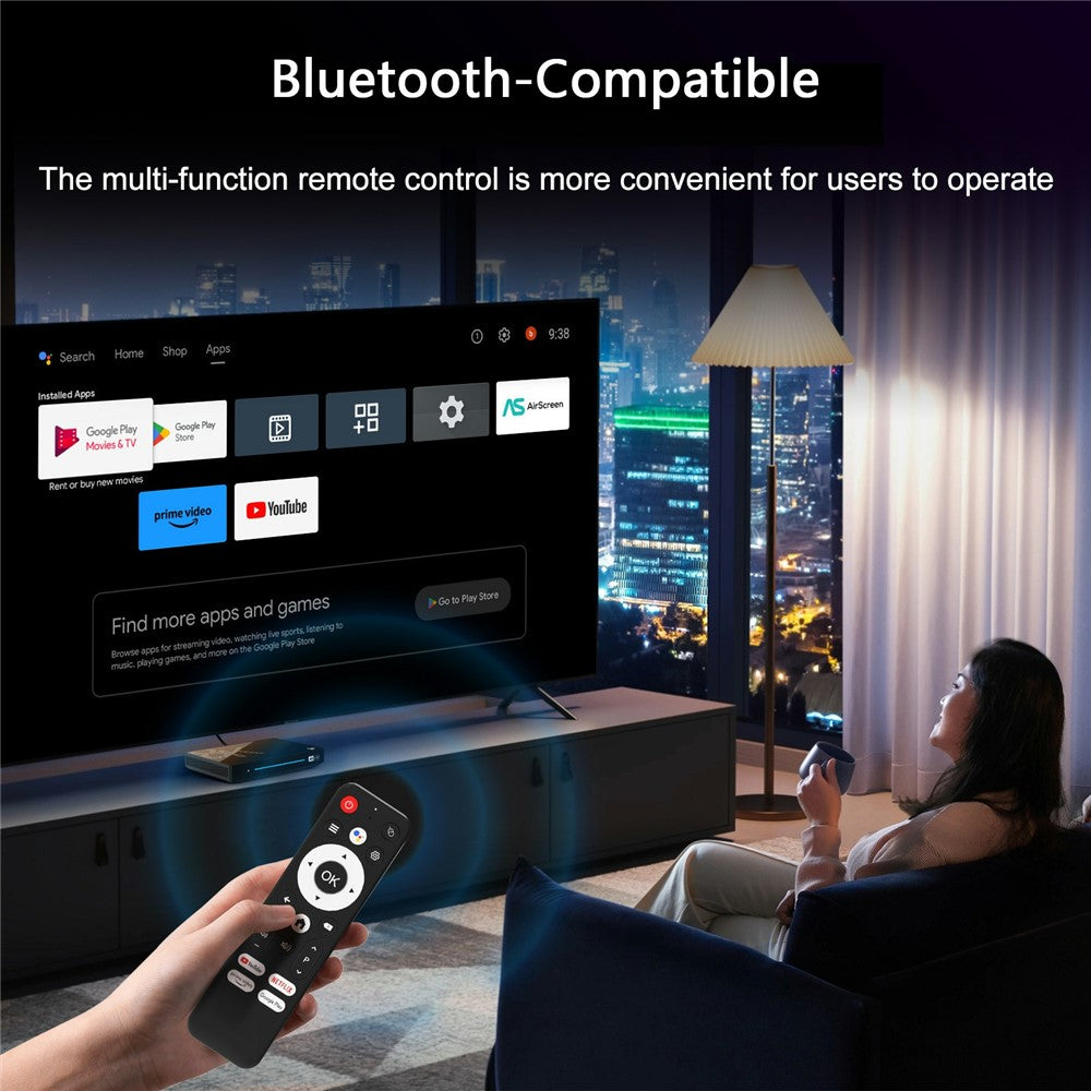 H96 MAX M9S Android 14.0 TV Box 4GB RAM + 32GB ROM 8K Ultra HD Streaming Device 1000M LAN WiFi 6 BT5.4