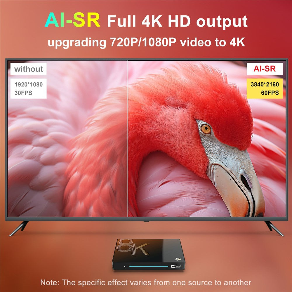 H96 MAX M9S Android 14.0 TV Box 4GB RAM + 32GB ROM 8K Ultra HD Streaming Device 1000M LAN WiFi 6 BT5.4