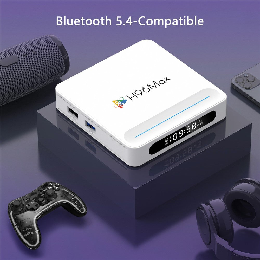 H96 Max H618 Plus 4+32GB Android TV Box WiFi 6 Bluetooth-Compatible 8K Ultra HD Smart TV Box
