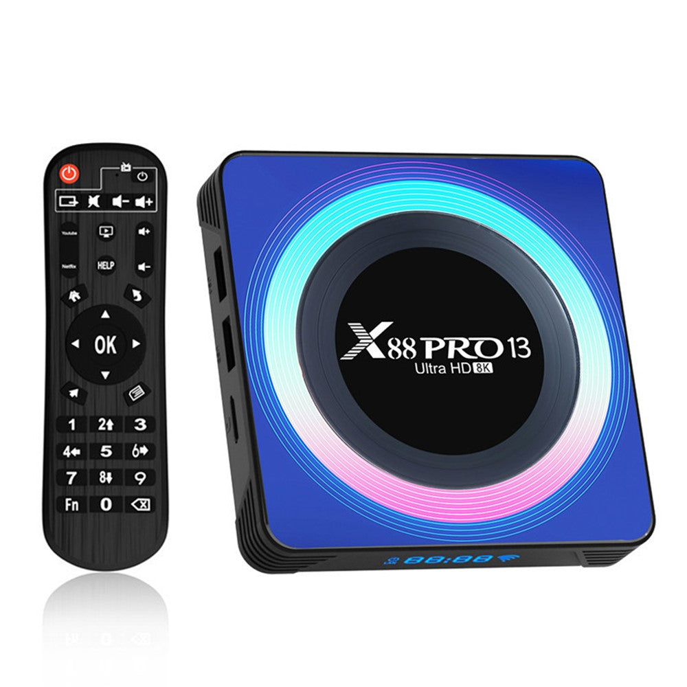 X88 Pro 13 8K Ultra HD Android 13.0 Smart TV Box with Remote Control (2GB+16GB)