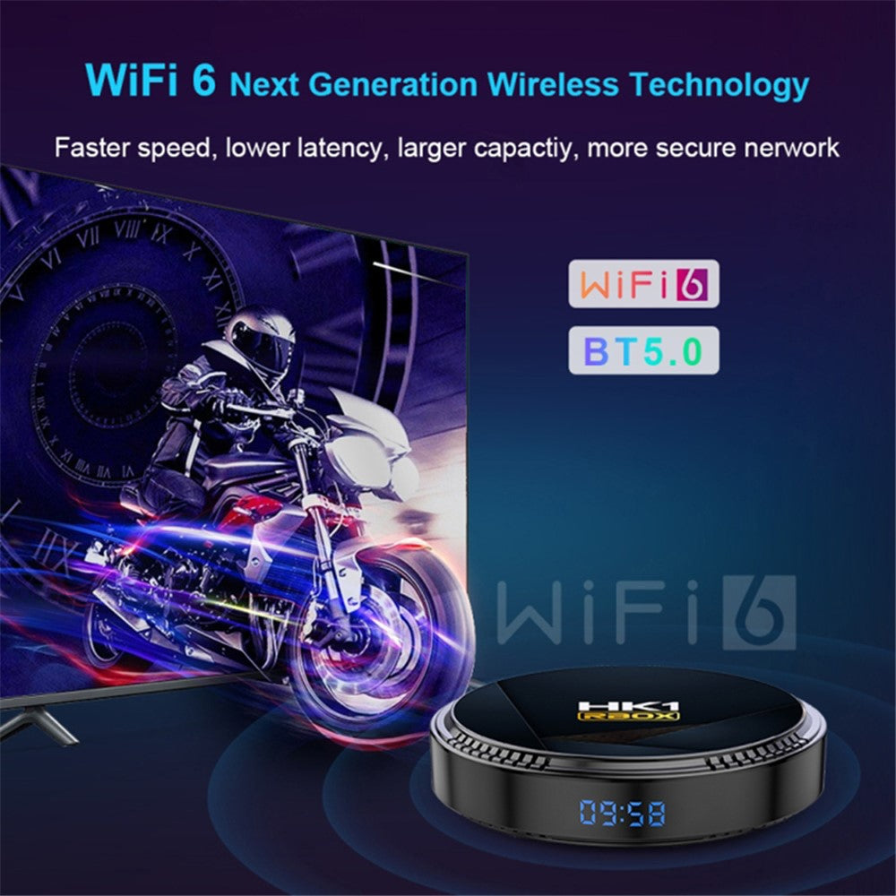 HK1 RBOX-H8-H618 4GB+128GB Set-top Box Android 12 TV Box Support 6K Video Decoding