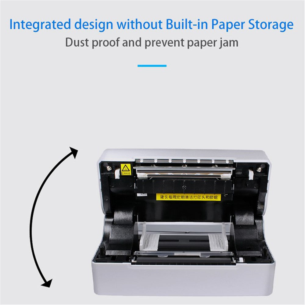 TDL406 203DPI Desktop Thermal Label Printer High Speed Printing Barcode Sticker Maker Machine, USB Version