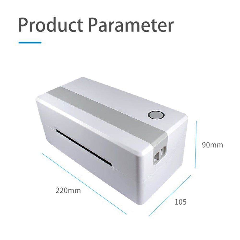 TDL406 203DPI Desktop Thermal Label Printer High Speed Printing Barcode Sticker Maker Machine, USB Version