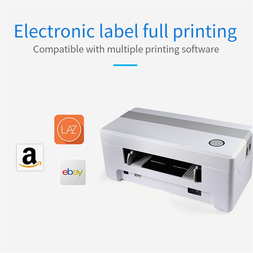 TDL406 Desktop Thermal Label Printer Barcode Sticker Maker Machine, USB + Bluetooth-compatible Version