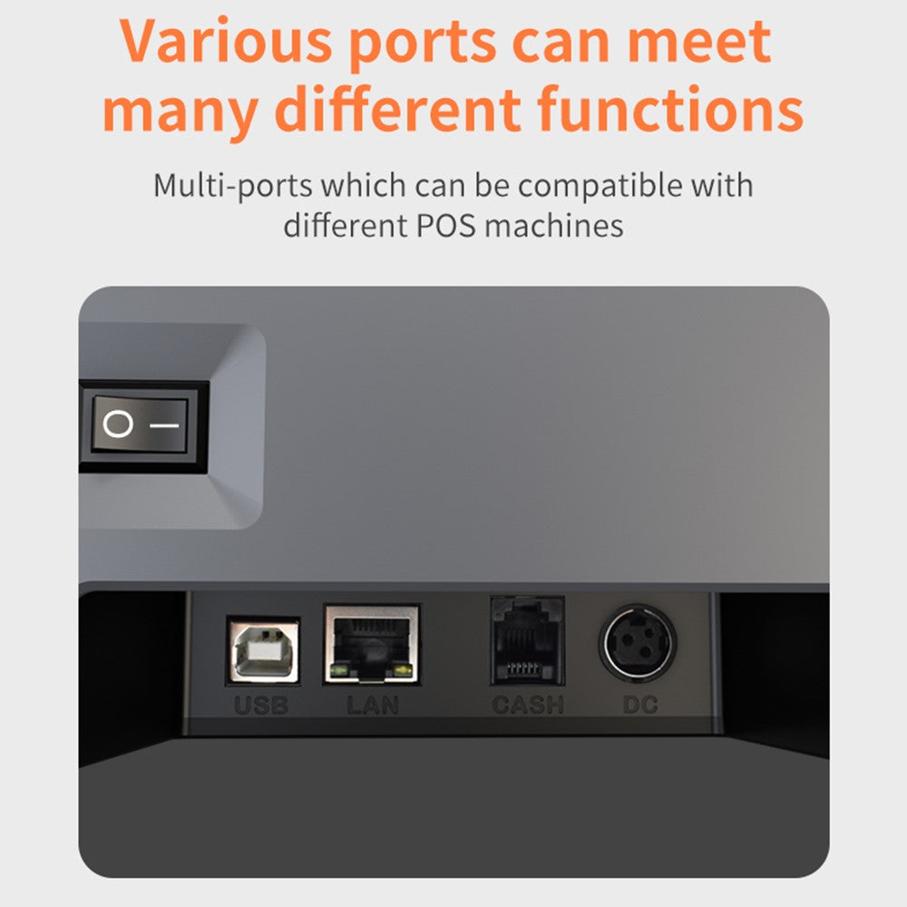 ZJ-8370 80mm Direct Thermal Receipt Printer USB LAN Bluetooth-compatible POS Printer with Auto Cutter