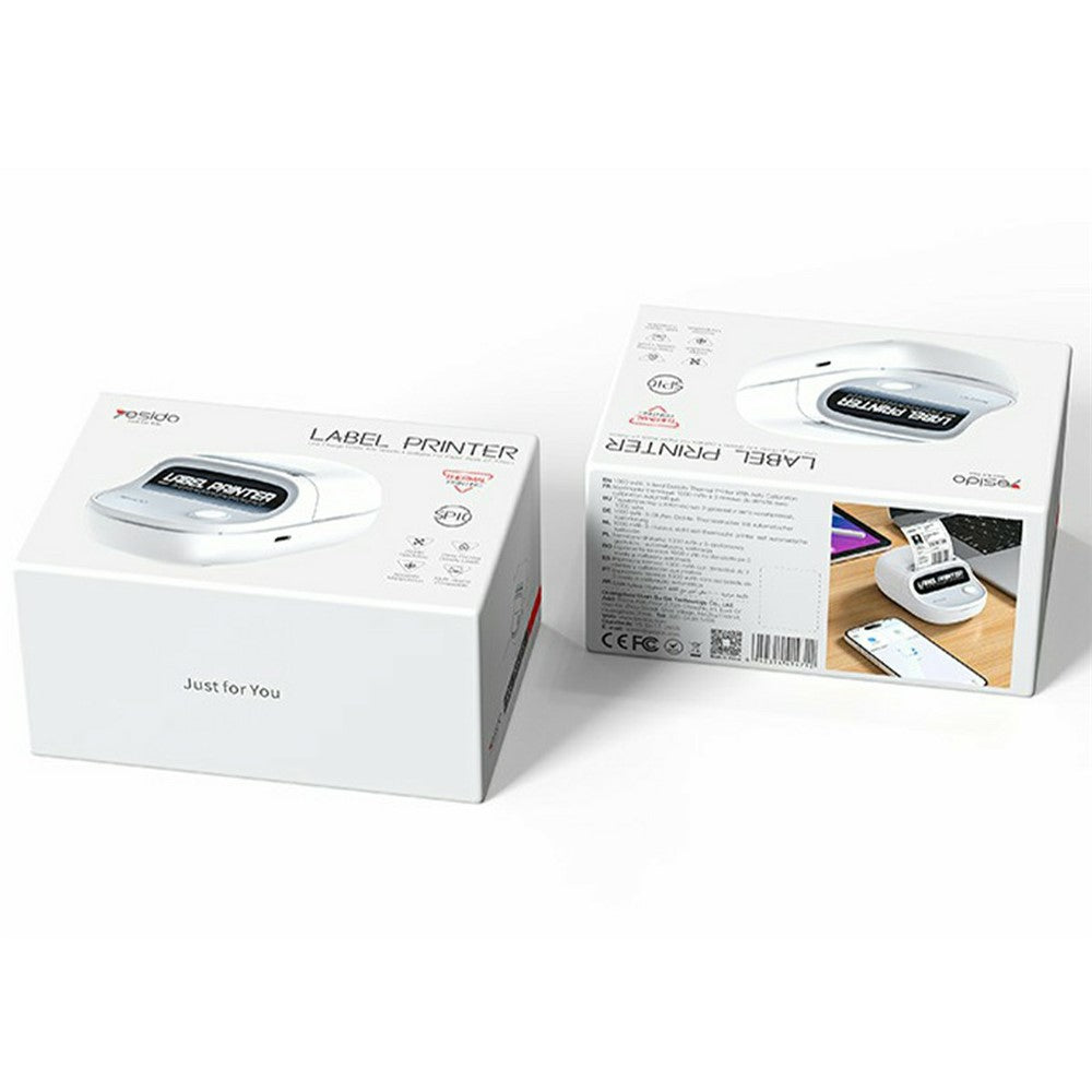 YESIDO SP10 Portable Thermal Label Printer Wireless High Resolution 203 DPI Mini Printer