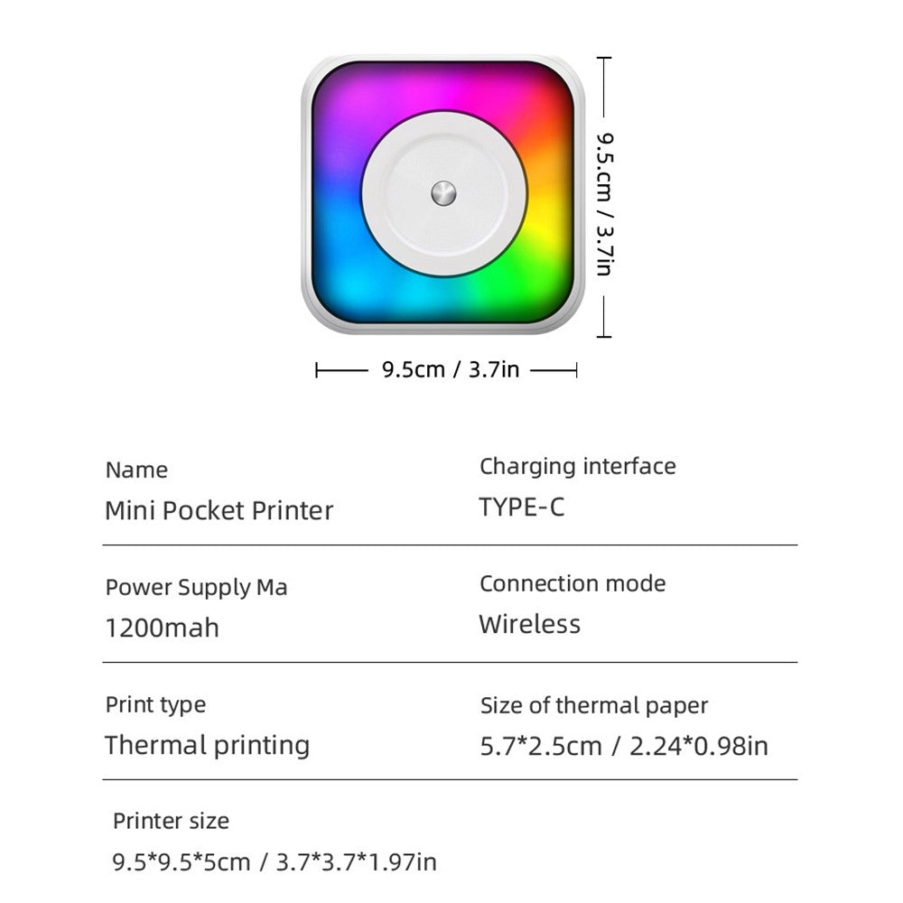 C31 Portable Wireless Bluetooth-compatible Thermal Label Photo Printer with Printing Papers
