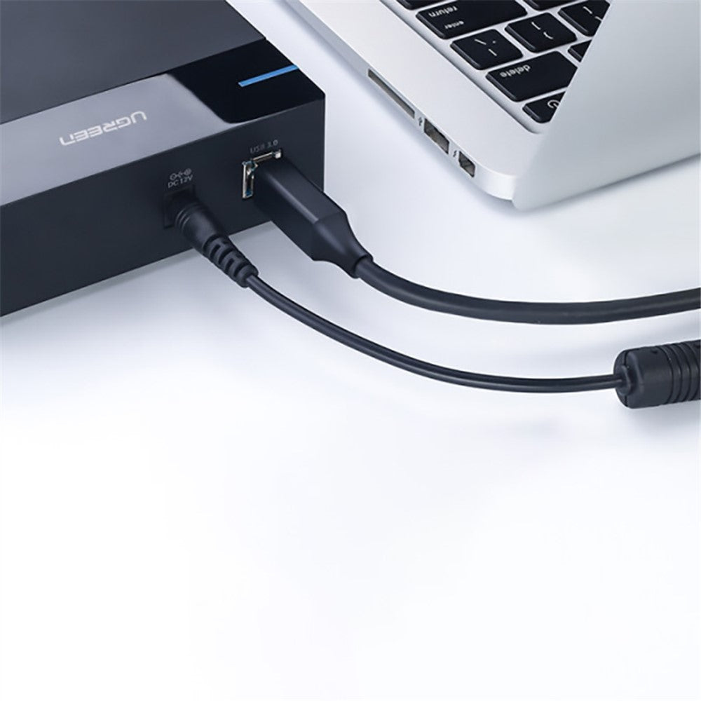 UGREEN 10372 2m USB3.0 Printer Data Cable High-Speed 5Gbps USB A Male to USB B Male Cable Adapter Mobile Hard Disk Box Monitor Fax Machine Cable for Printer/Scanner