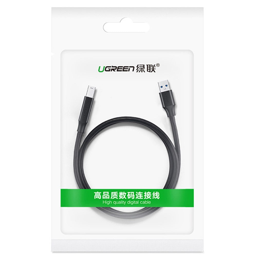 UGREEN 10372 2m USB3.0 Printer Data Cable High-Speed 5Gbps USB A Male to USB B Male Cable Adapter Mobile Hard Disk Box Monitor Fax Machine Cable for Printer/Scanner