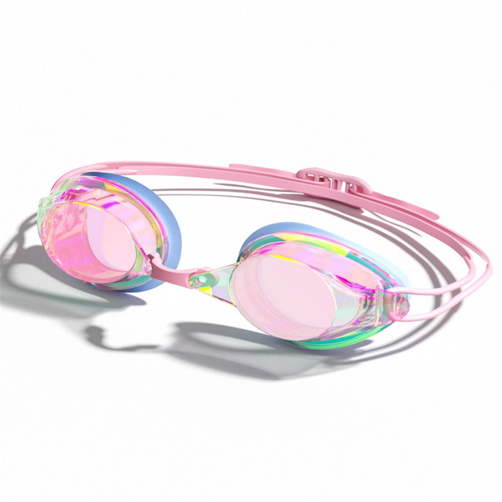 692 Adult Swimming Goggles Competition Racing Electroplated Swim Glasses with 2 Nose Bridges