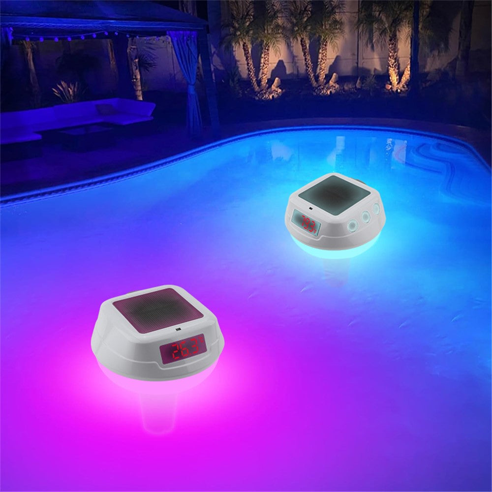 TS-PL01 Wireless Floating Pool Thermometer Solar Powered Digital Display Water Temperature Meter with RGB Light