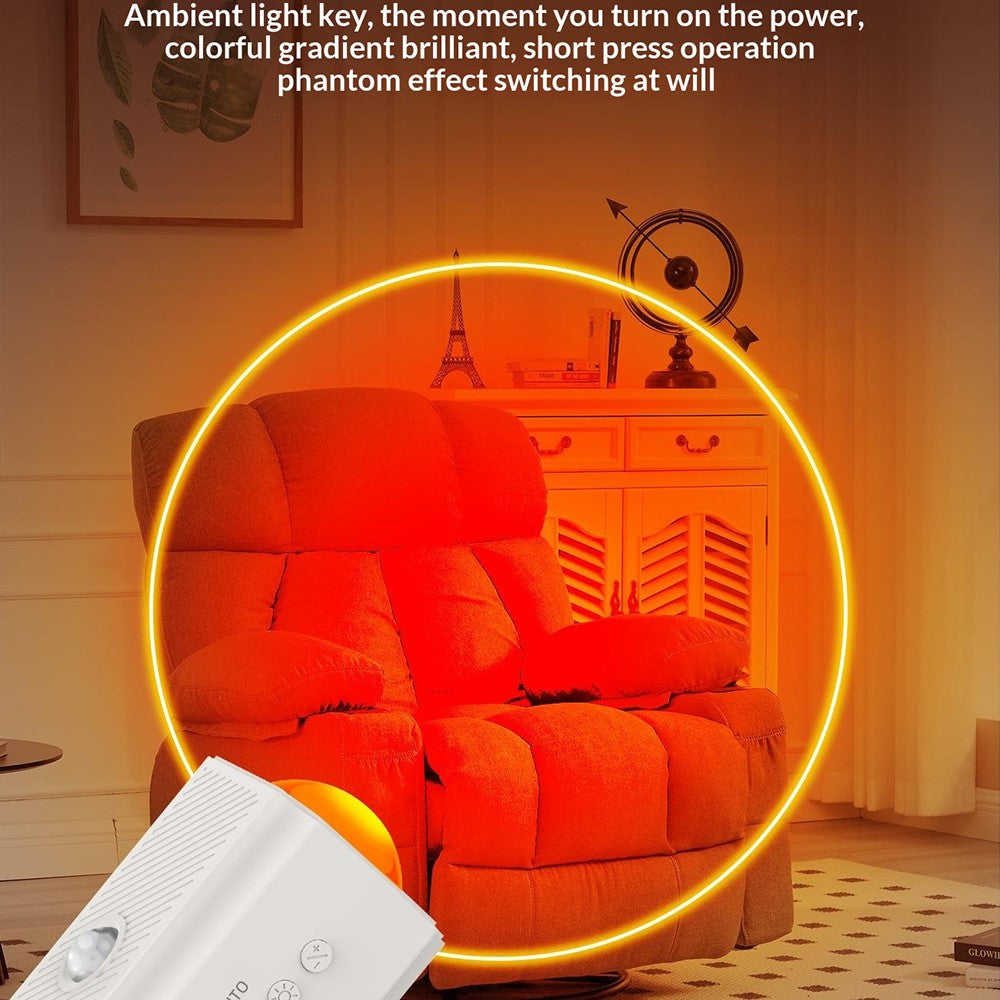 YSJ-010A 2Pcs Smart Motion Sensor Night Light RGB Gradient Ambient Lighting Magnetic Wall Light for Corridor Stairs