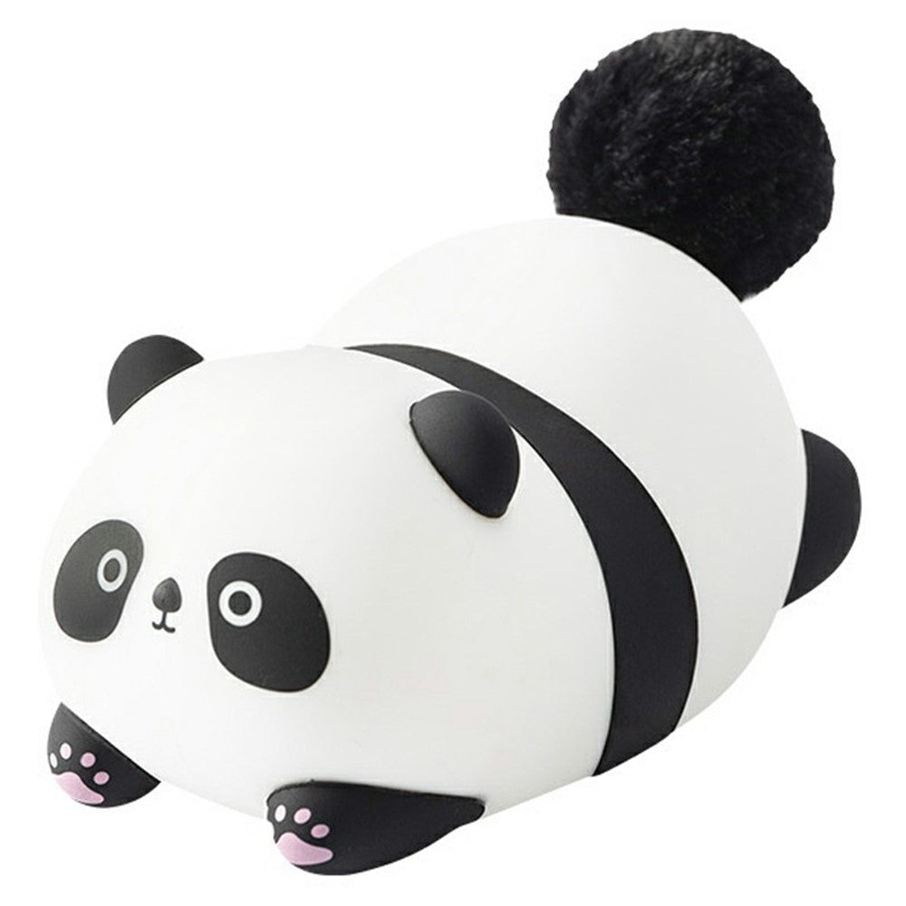 PP-D04 Colorful RGB Remote Control Fluffy Panda-Shaped Night Light 1200mAh Tap Control 30-Minute Timer Soft Light Night Lamp for Bedroom