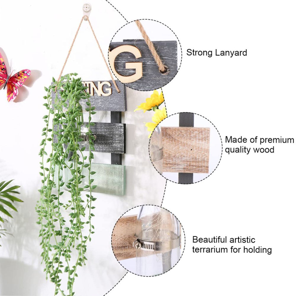 30 x 16.5cm Wall Mounted Water Planting Vase Creative Room Wall Decor Hanging Flower Plant Holder
