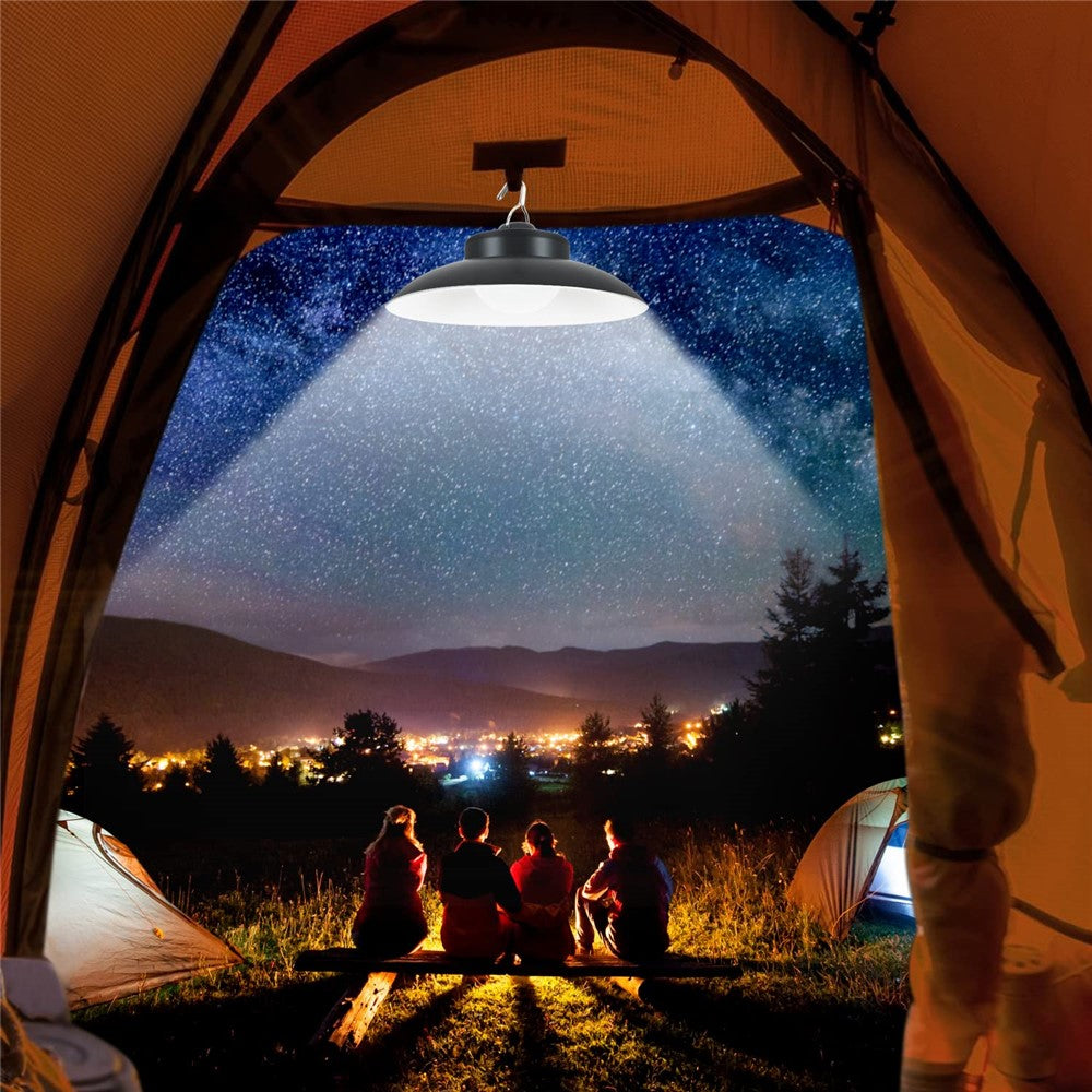 Single Head Solar Powered Pendant Light IP65 Waterproof Motion Sensor Hanging Garage Lamp with Remote Control