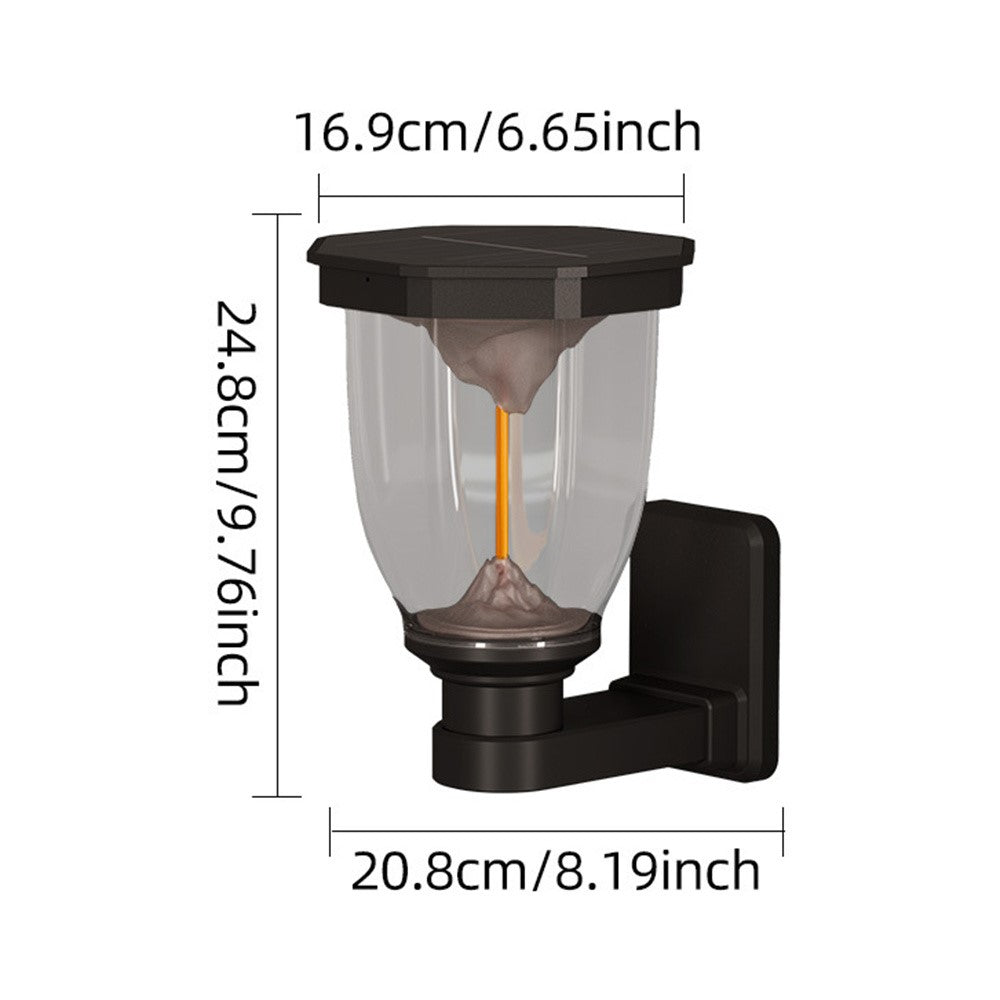 Wall Mounted Flaming Mountain Effect Solar Light Waterproof COB Landscape Lamp for Garden  /  Patio  /  Pathway