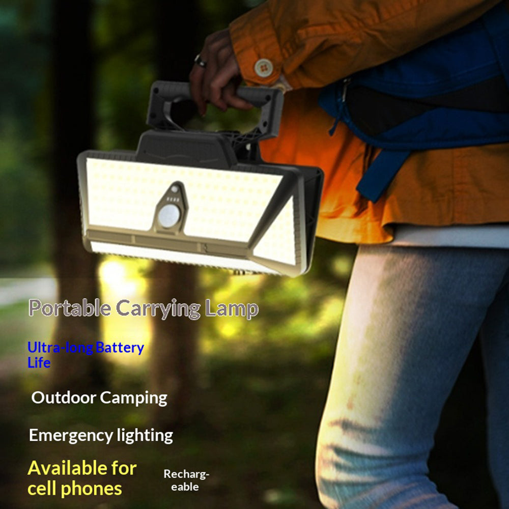 CCP042 3 Color Modes 208 LEDs Motion Sensor Outdoor Wall Light Clip-on Solar Powered Garden Lamp