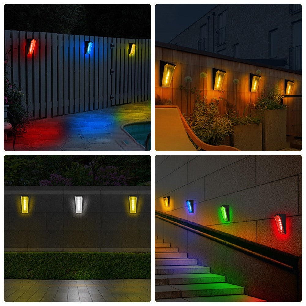 N772 4Pcs Outdoor Wall Lamp Waterproof Solar Light for Garden Street Landscape Balcony Decor