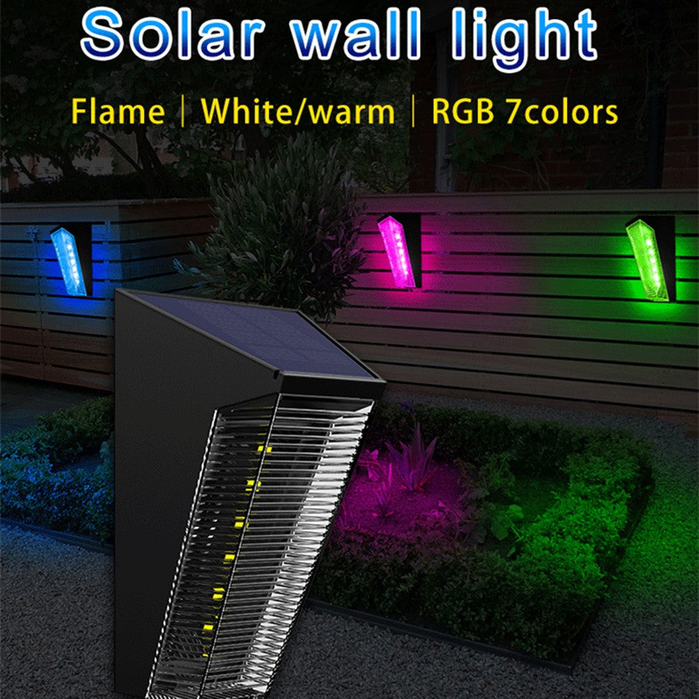 N772 2Pcs Solar Light Outdoor Waterproof Wall Lamp for Garden Street Landscape Balcony Decor