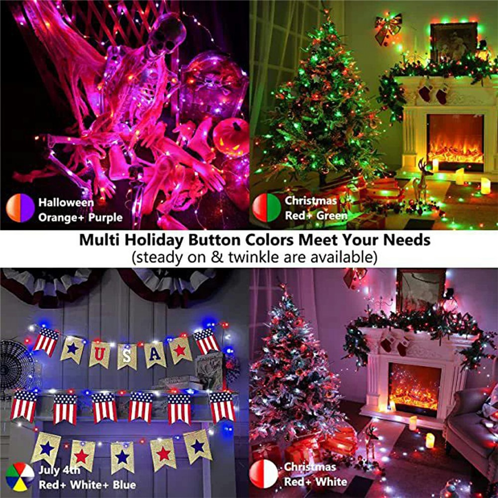 LXDC042 Smart LED String Lights 15M 150 LEDs Christmas Party Decoration Lights App Controlled