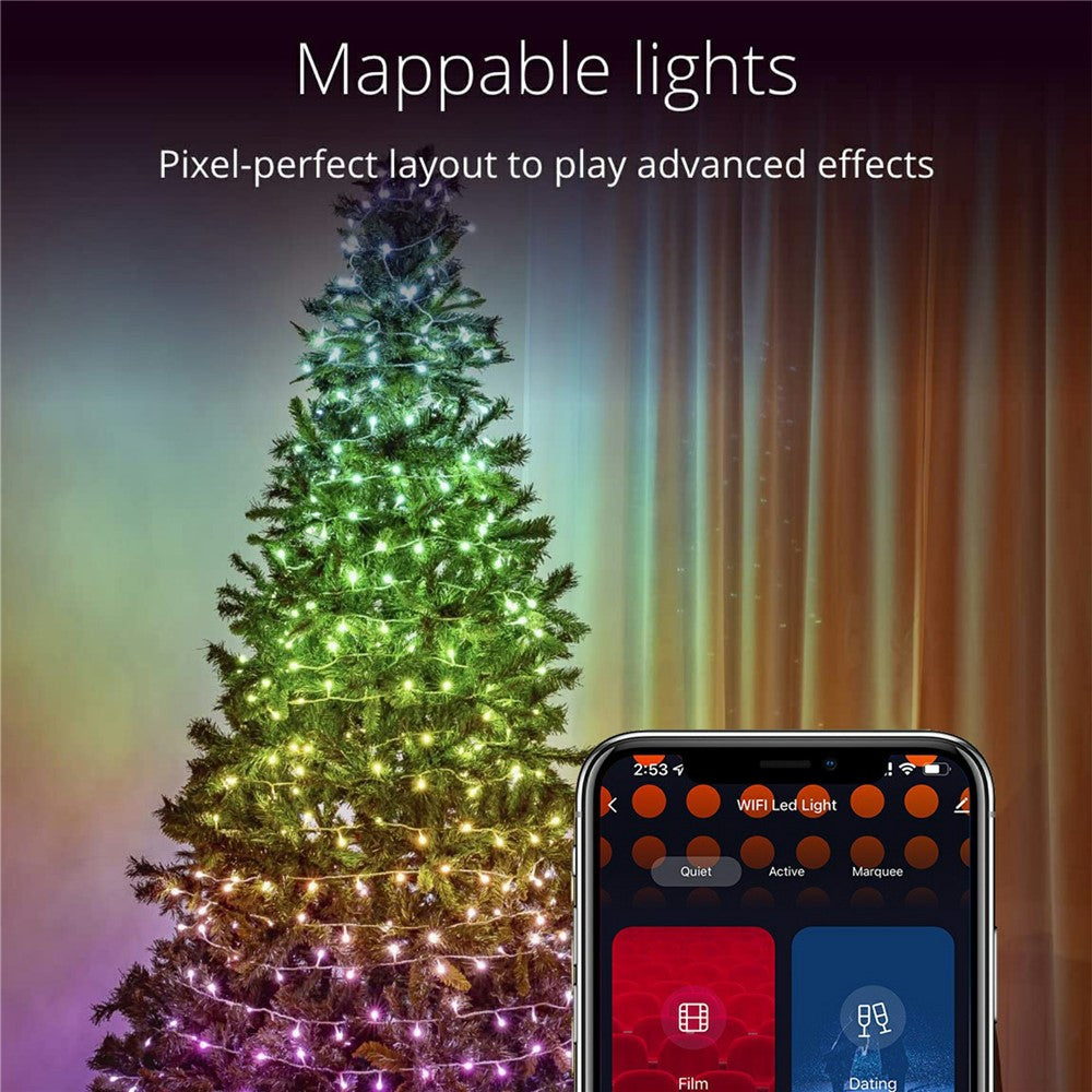 LXDC042 Smart LED String Lights 20M 200 LEDs Christmas Party Decoration Lights App Controlled