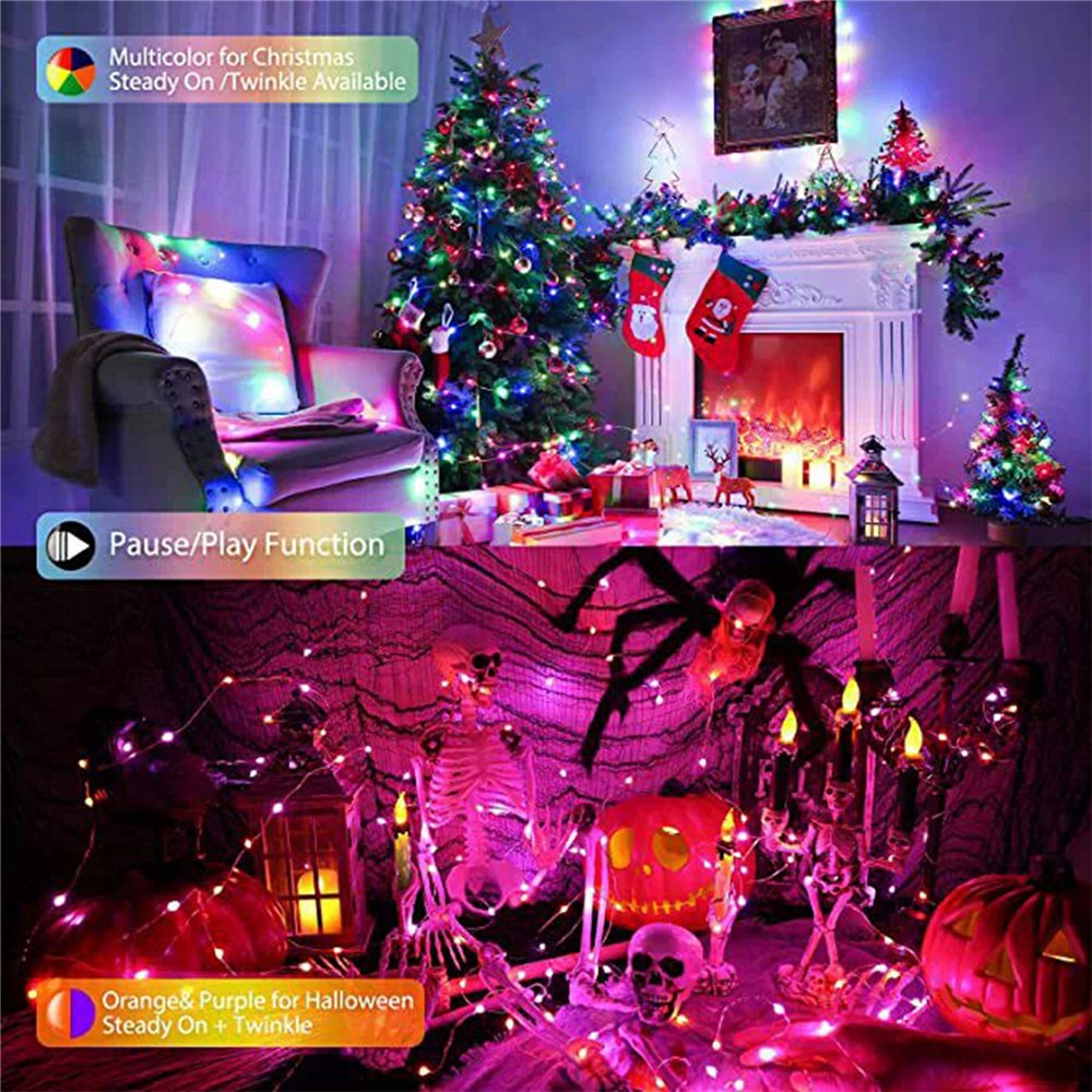 LXDC042 Smart LED String Lights 20M 200 LEDs Christmas Party Decoration Lights App Controlled