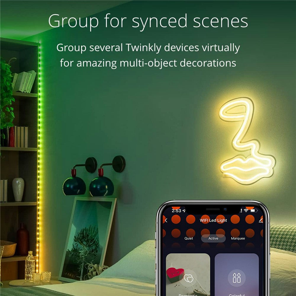 LXDC042 Smart LED String Lights 20M 200 LEDs Christmas Party Decoration Lights App Controlled